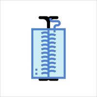 A blue suitcase with a zipper on it vector