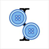Two buttons with blue and black dots on them vector