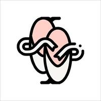 A pair of shoes with a heart on it vector
