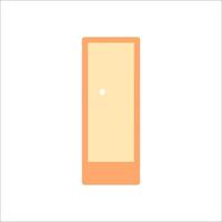 A door with a hole in it on a white background vector