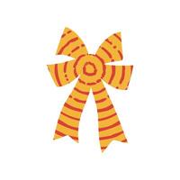 A flat vintage bow or ribbon with a detailed, textured look vector