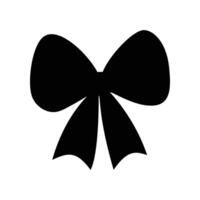 Black silhouette of a bow in a flat style isolated on a white background vector