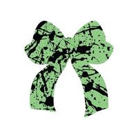 A flat bow or ribbon featuring a vintage, textured design vector