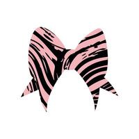 A retro-textured ribbon or bow in a flat design vector