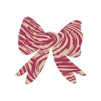 A nostalgic bow or ribbon with a textured flat finish vector