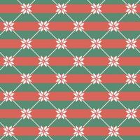 Seamless Christmas Pixel Pattern with White Snowflake on Red, Green Background- Festive Nordic and Scandinavian Winter Design Ideal for Holiday Wrapping Paper, Sweaters, Fabric, Home Decor, Crafts vector