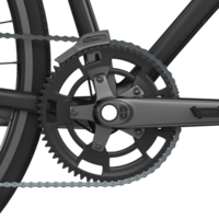 3d render of bicycle close up chain png
