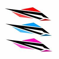 set of abstract design decal stickers for cars vector