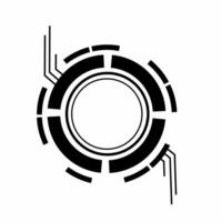 illustration graphic of circle frame technology elements vector