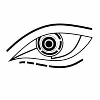 illustration of design robot eye for technology elements vector