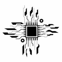 design elements chipset for technology concept vector