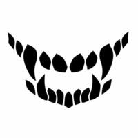 illustration graphic of design canine teeth suitable for scary elements vector