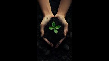 Nurturing Growth Hands in Soil Planting Seeds for Agriculture and Nature Connection video