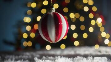 spinning Christmas ball. Close up video