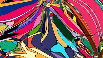 Abstract psychedelic fractal fluid colorful background for summer video
