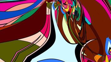 Abstract psychedelic fractal fluid colorful background for summer video