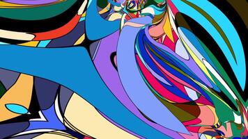 Abstract psychedelic fractal fluid colorful background for summer video