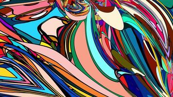Abstract psychedelic fractal fluid colorful background for summer video