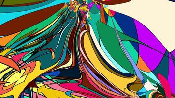 Abstract psychedelic fractal fluid colorful background for summer video