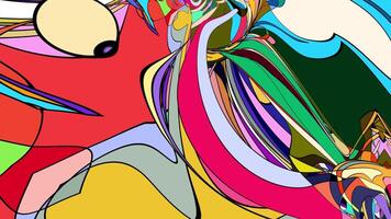 Abstract psychedelic fractal fluid colorful background for summer video