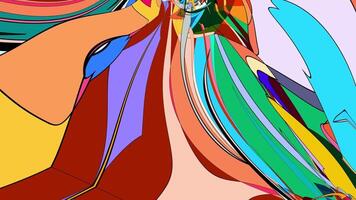 Abstract psychedelic fractal fluid colorful background for summer video