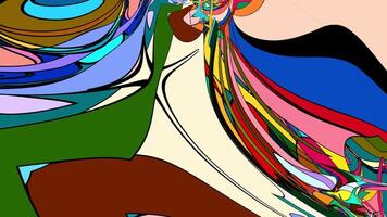 Abstract psychedelic fractal fluid colorful background for summer video