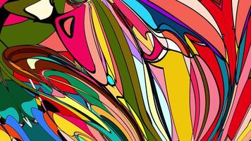 Abstract psychedelic fractal fluid colorful background for summer video