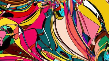 Abstract psychedelic fractal fluid colorful background for summer video