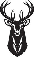 Minimalist Deer Silhouette on White Background vector