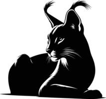 Sitting Pose Silhouette on a White Background vector