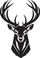 Artistic Deer Silhouette on White Background vector