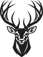 Dynamic Deer Silhouette on White Background vector
