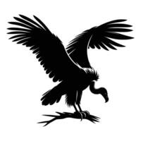 Bold Vulture Outline Set on Clean White vector