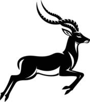 Artistic Impala Silhouette Facing Left on White Background vector