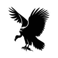 Vulture Silhouette on White Background vector