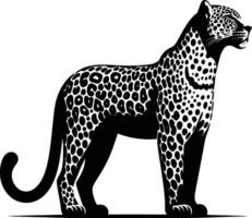 Bold Leopard Silhouette Set on Clean White Background vector