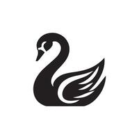 Duck and Swan silhouette Style with background vector