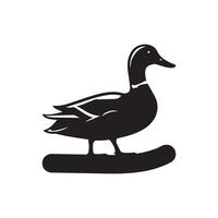 Creative simple Duck and Swan with white background vector