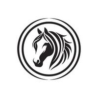 New Creative simple Horse silhouette Style with white background Template vector