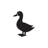 Creative simple Duck and Swan silhouette Style background design vector