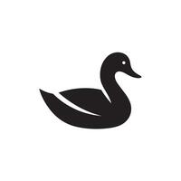 Duck and Swan silhouette design vector