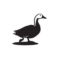Creative Duck silhouette Style with white background vector