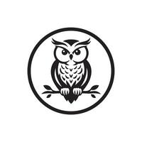 Creative simple Owl Bird silhouette Style with white background 3 vector