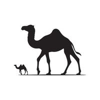 Creative a Simple camel silhouette Style with white background template vector
