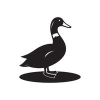 Creative simple Swan silhouette Style with white background vector