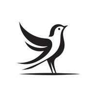 simple Birds silhouette Style with white background vector