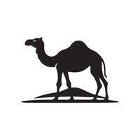 Creative a Simple camel silhouette Style with white Design vector