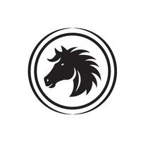 Creative simple Horse silhouette Style with white background template vector