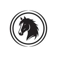 Creative simple Horse silhouette Style with white background Design vector