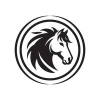Creative simple Horse silhouette Style with white vector